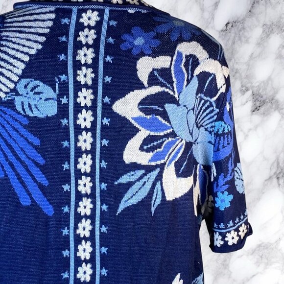 Farm Rio Blue Rio Tiles Lenzing™ Ecovero™ Viscose Knit Shirt - Picture 9 of 12